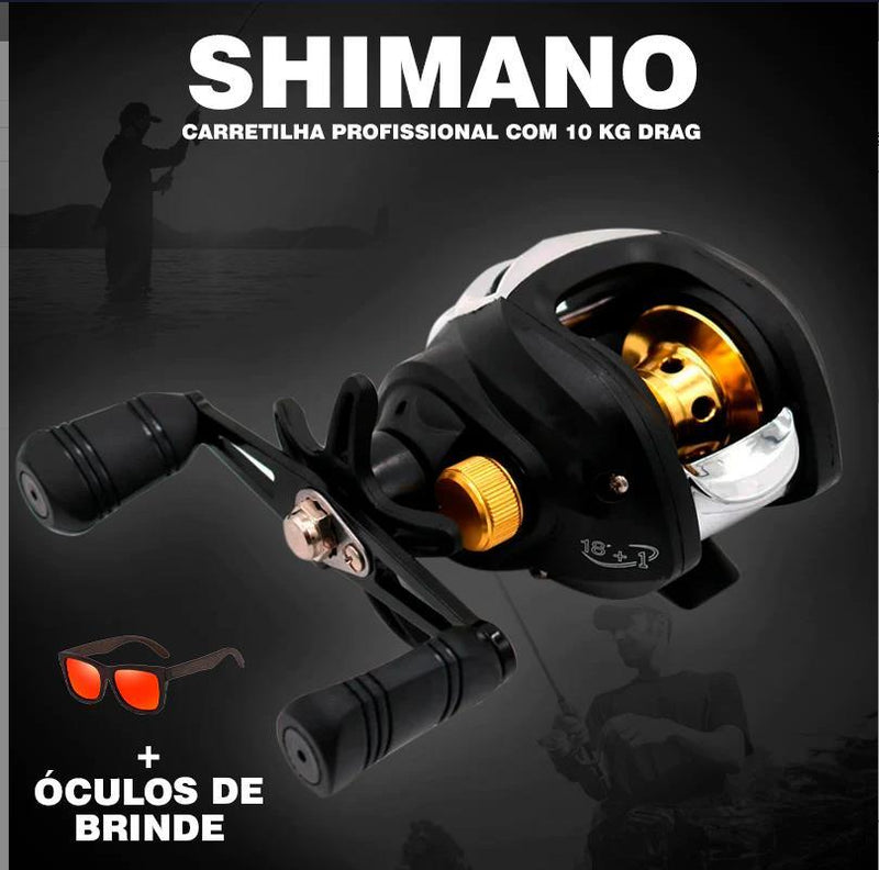 Carretilha de Pesca Shimano Profissional com Freio Magnético + Brinde Exclusivo