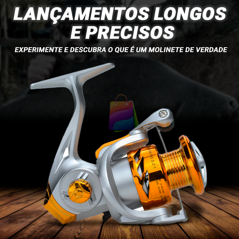 Molinete Profissional de Pesca com 12Kg Drag | Golden Fish